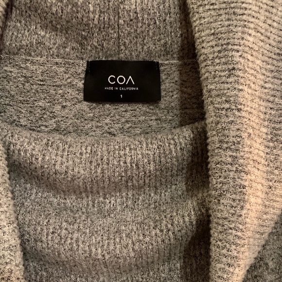 COA Grey Mock Off Shoulder Sweater - Picture 3 of 8